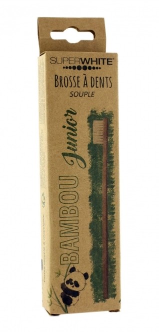 Superwhite Brush Bambou Junior Brosse à Dents Souple en Bambou 100% Biodégradable